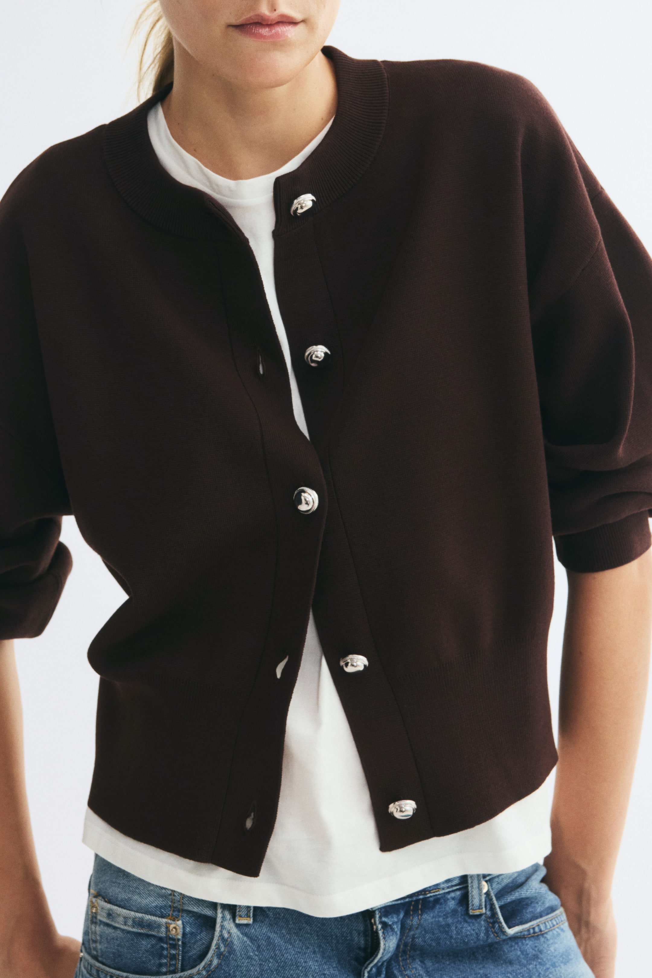 Fine-Knit Cardigan