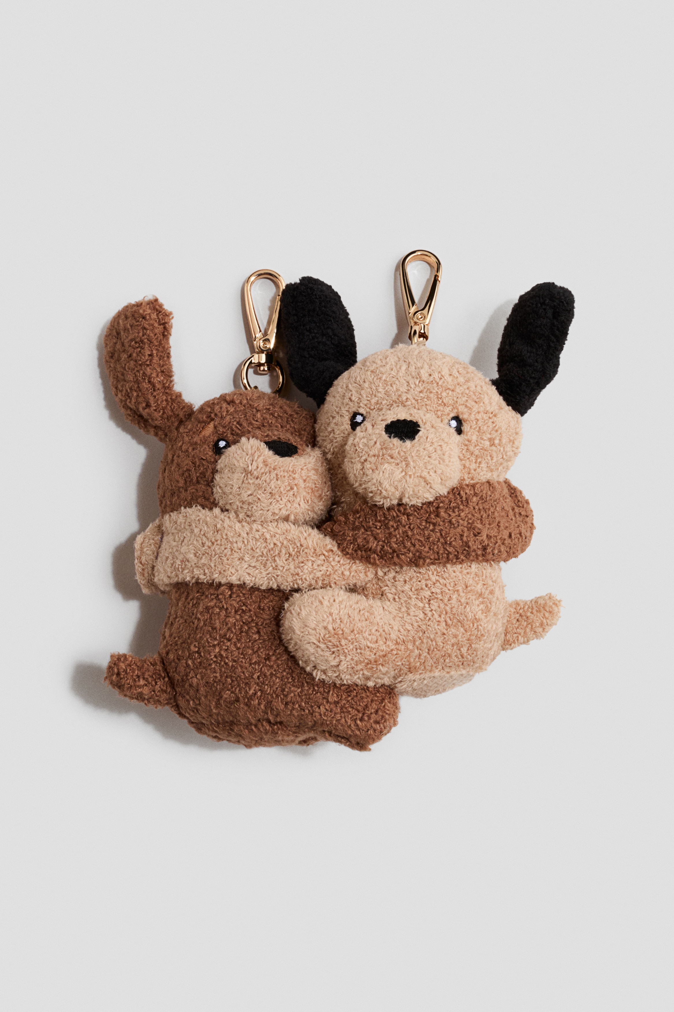 2-pak venskabs-taskevedhæng - Brun/Beige