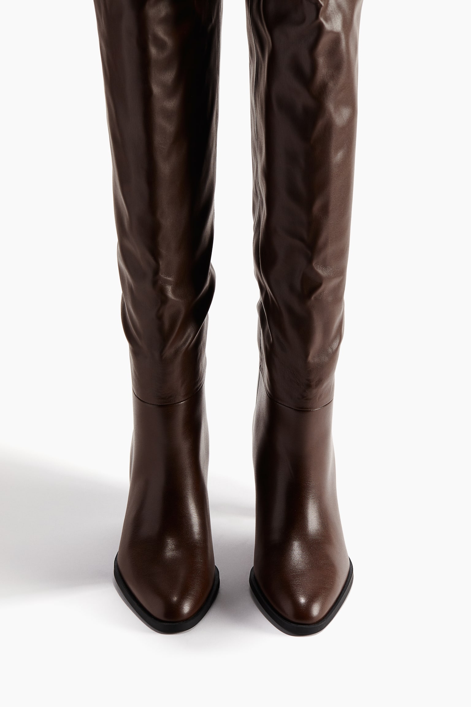 Over-the-knee boots - Dark brown - 2