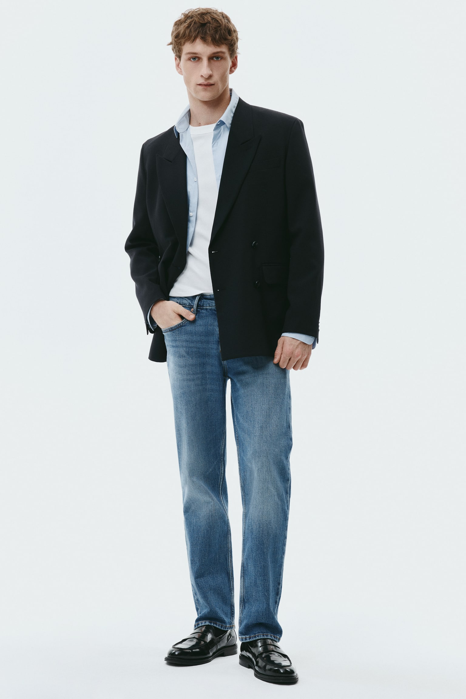 Regular Jeans - Džínsovomodrá/Svetlá džínsová sivá/Čierna/Tmavá džínsovomodrá/Svetlá džínsovomodrá - 5