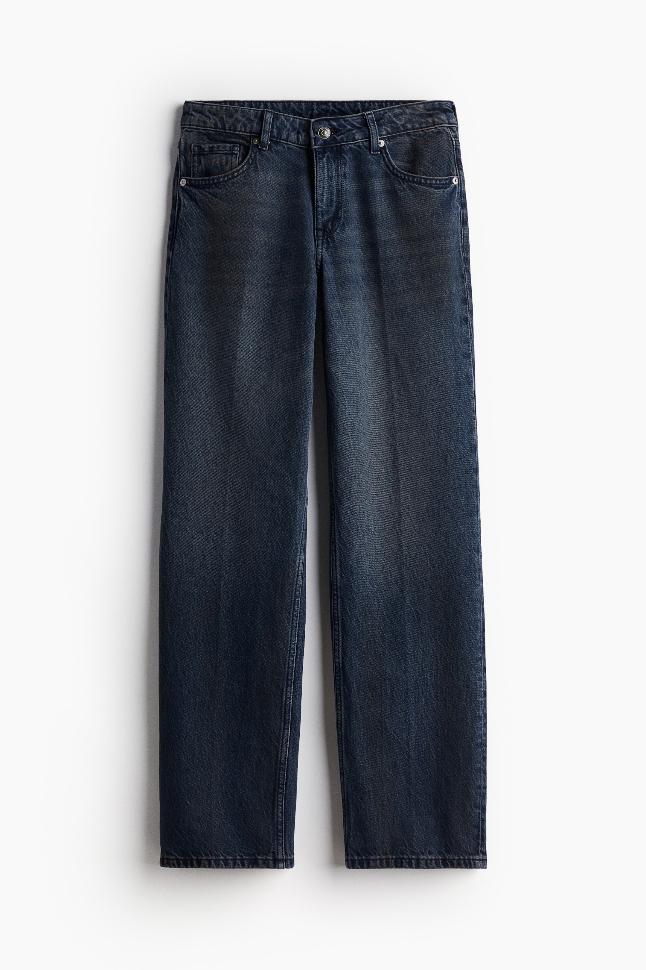 Straight Regular Jeans - Dark denim blue - Ladies | H&M GB 5