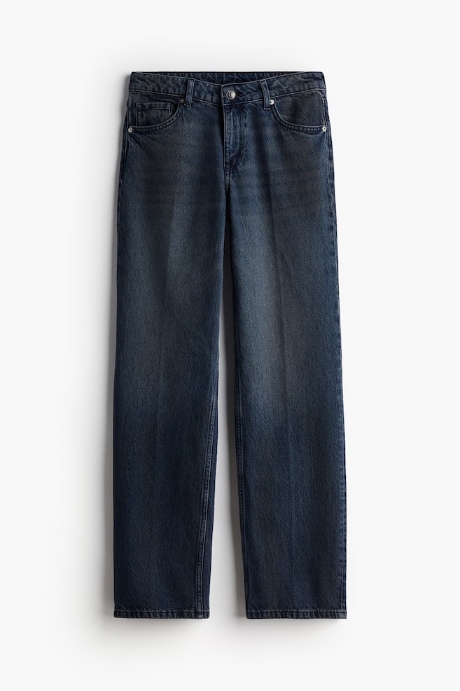 Straight Regular Jeans - Dunkles Denimblau - 1