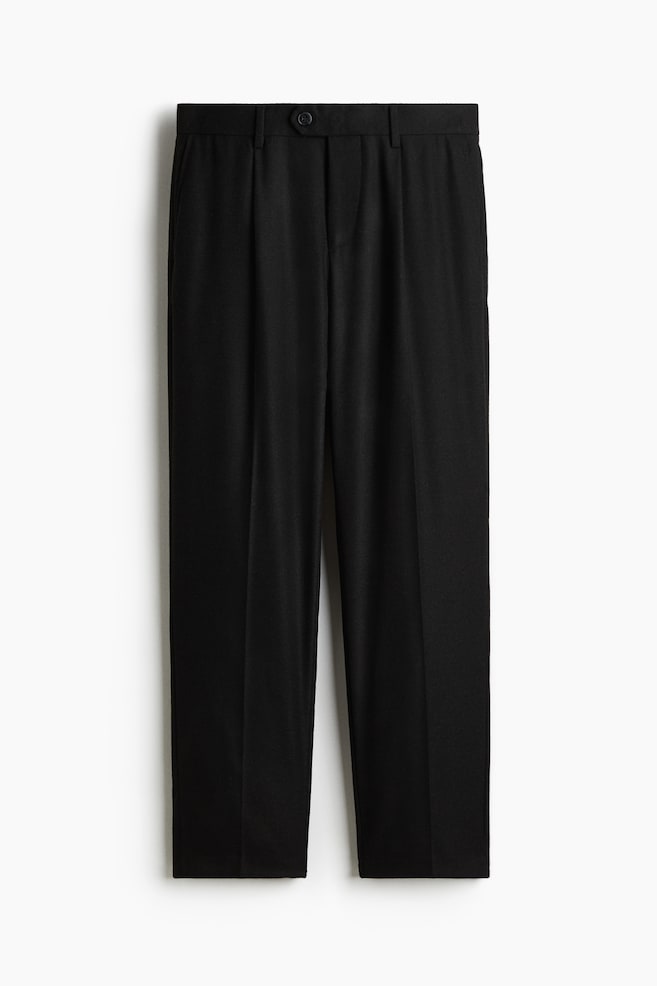 Pantalón pitillo Regular Fit - Negro/Beige - 1