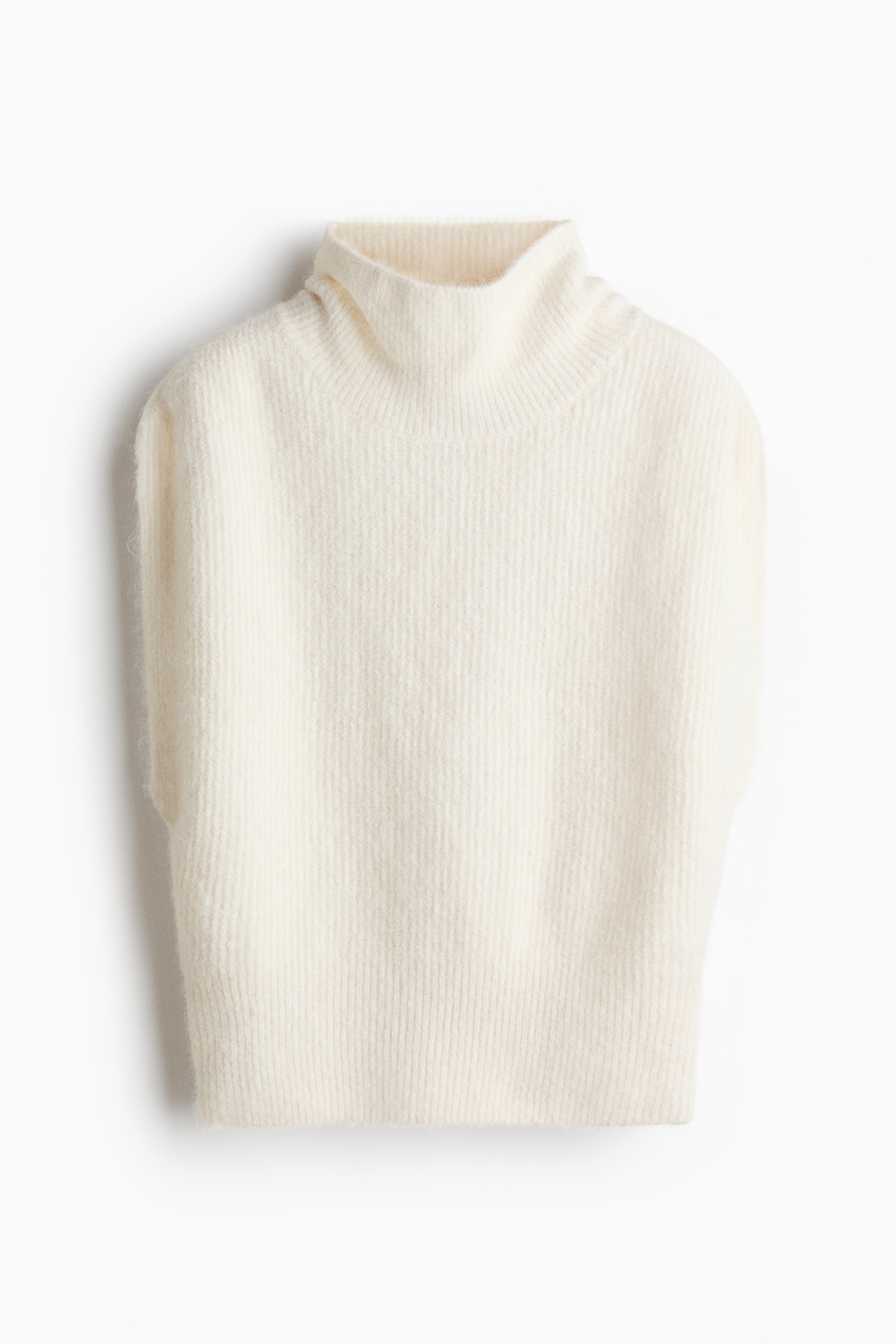 Pullunder mit Turtleneck - Cremefarben/Hellgraumeliert