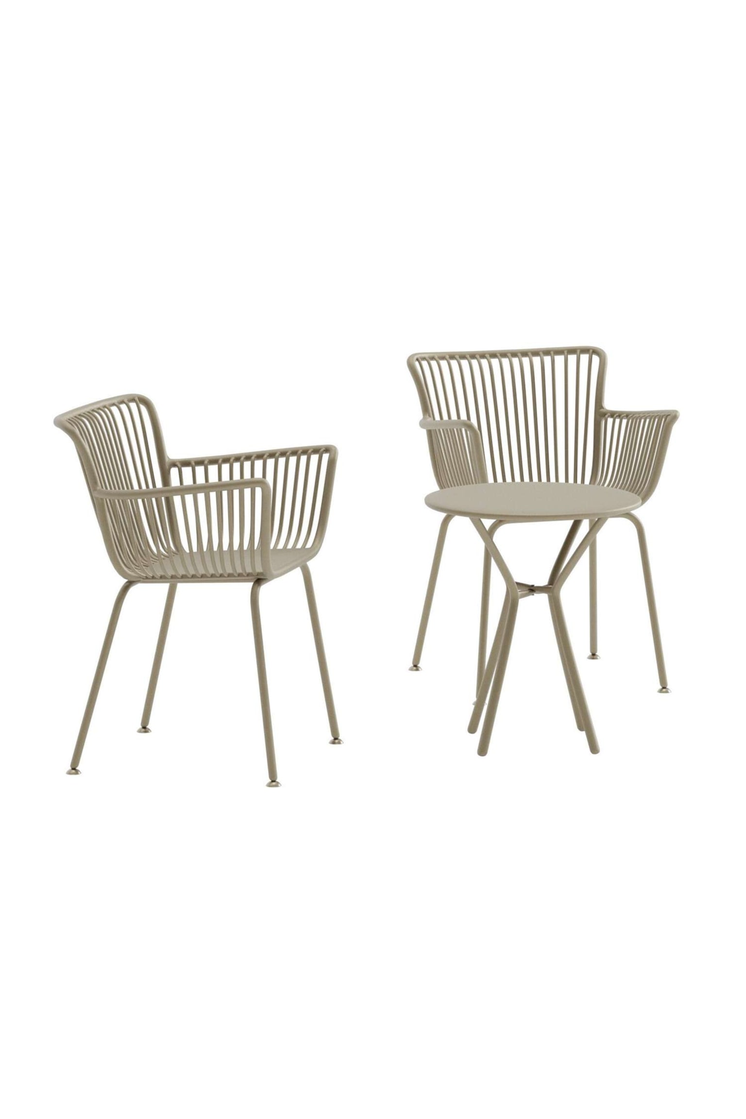 Ensemble Café Sifnos - Steel, Beige - 4