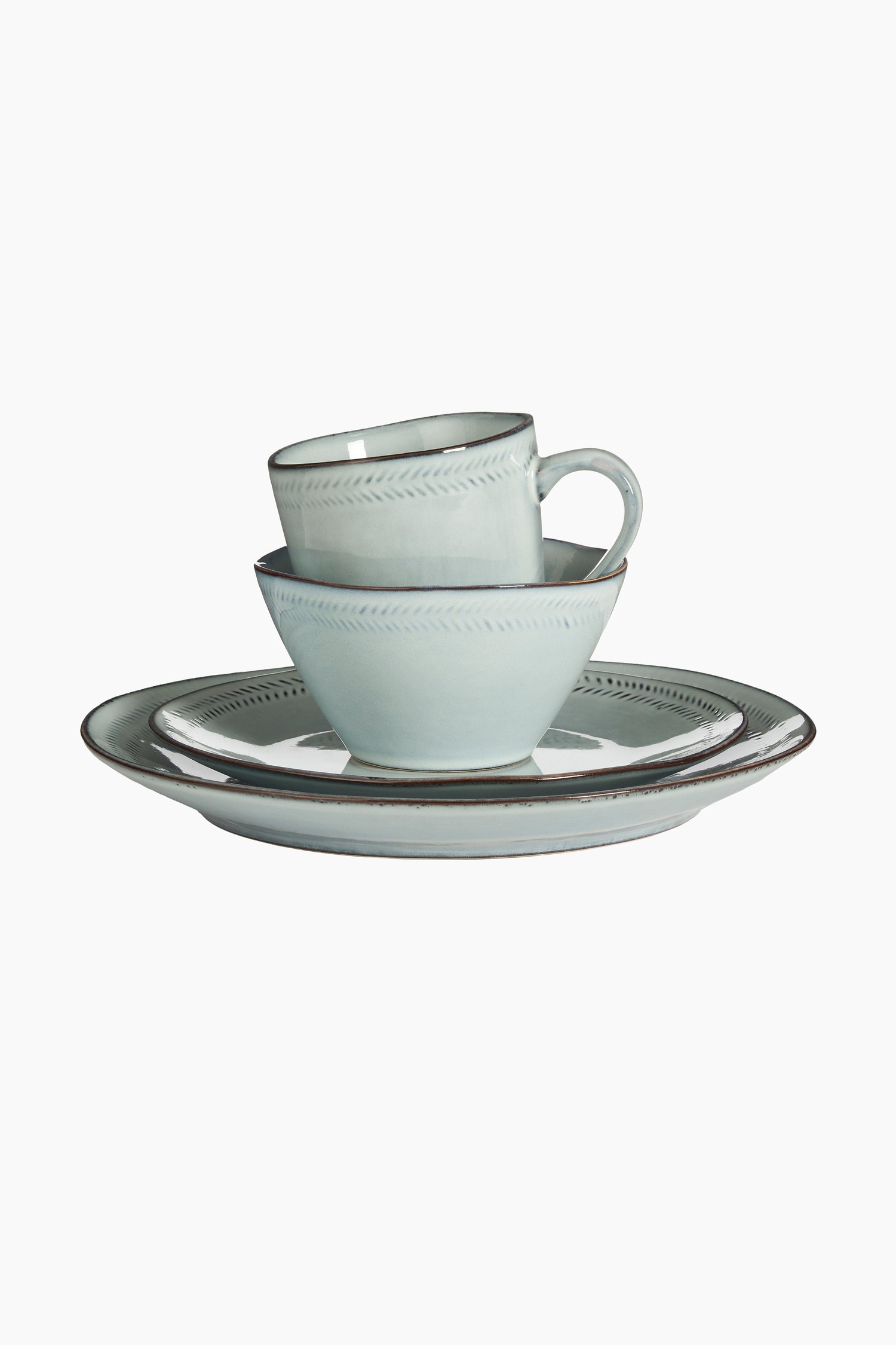 Mica Decorations - Juego De Vajilla Para 4 Personas - Gris Claro