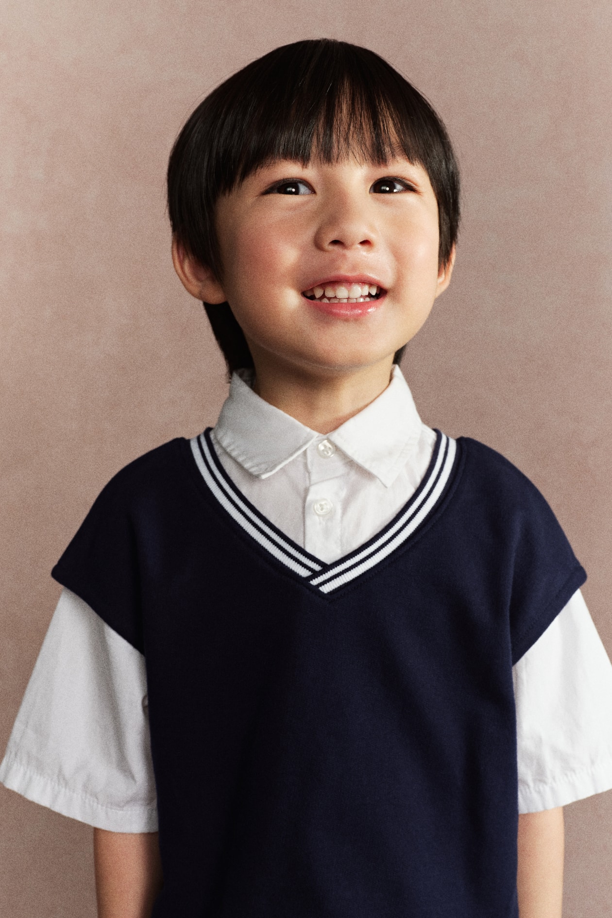 Crew Neck Sweater Vest Navy Blue Uniform Sweater Custom School