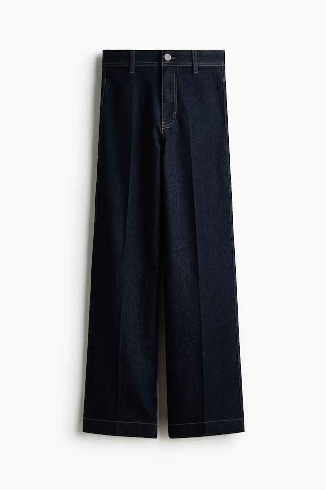 Wide High Jeans - Dark denim blue/Light denim blue/Dark denim blue/Light beige - 1