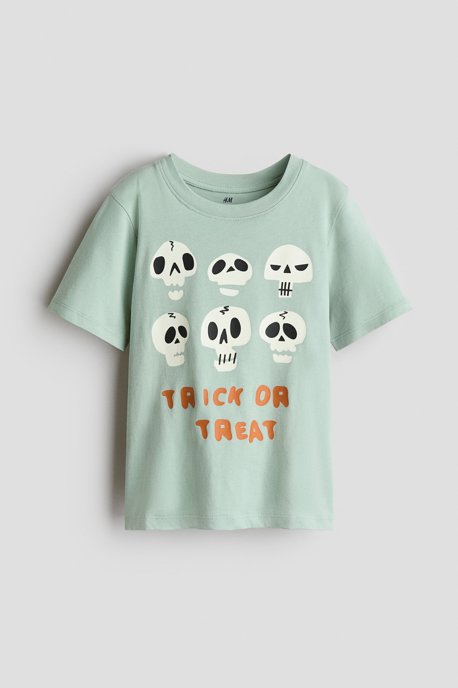 Printed T-Shirt - Light dusty green/skulls/Gray melange/striped/Dark green/dog/Black/skeleton/Orange/pumpkin/Dark brown/dinosaurs/Navy blue/Sports League