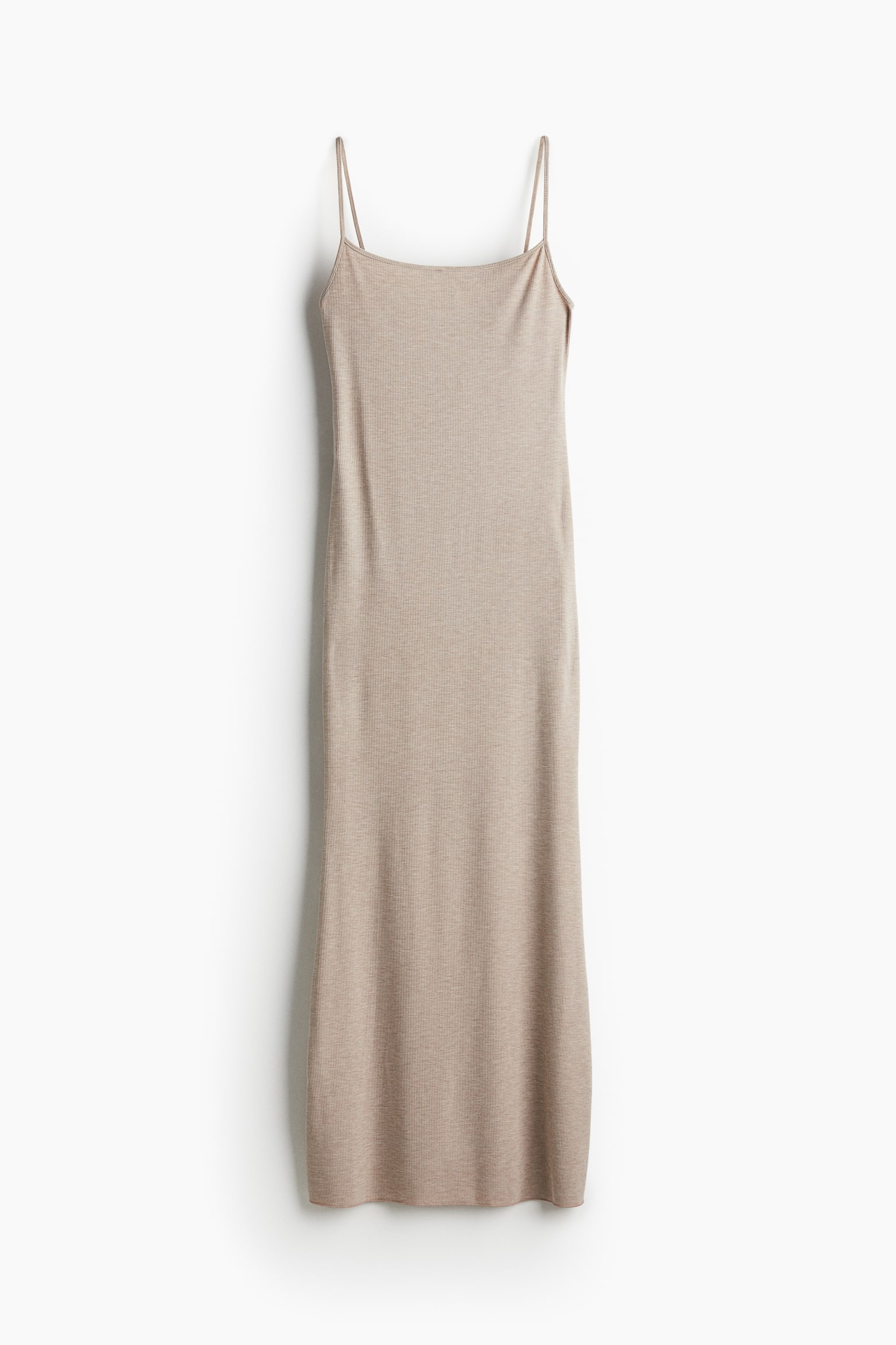 Ribbed dress - Beige marl/Black/Grey-purple - 1