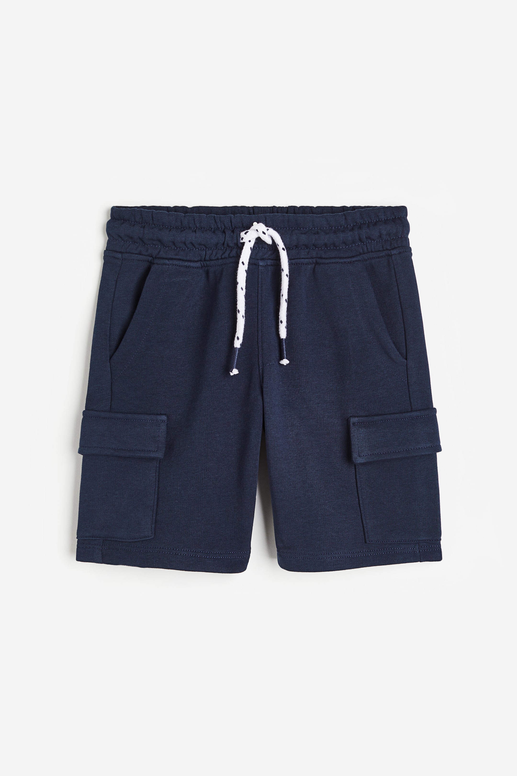 Agrandir l'image: Short cargo en molleton - Bleu marine - ENFANT | H&M FR 1