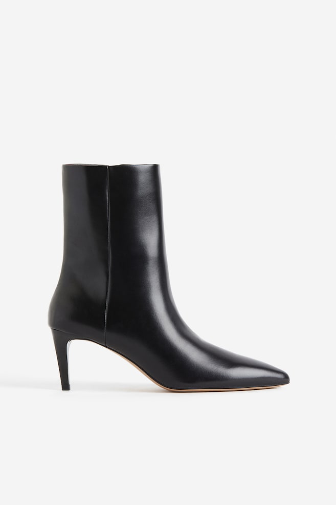 Heeled boots - Black/Beige/Snakeskin-patterned/Light beige - 1