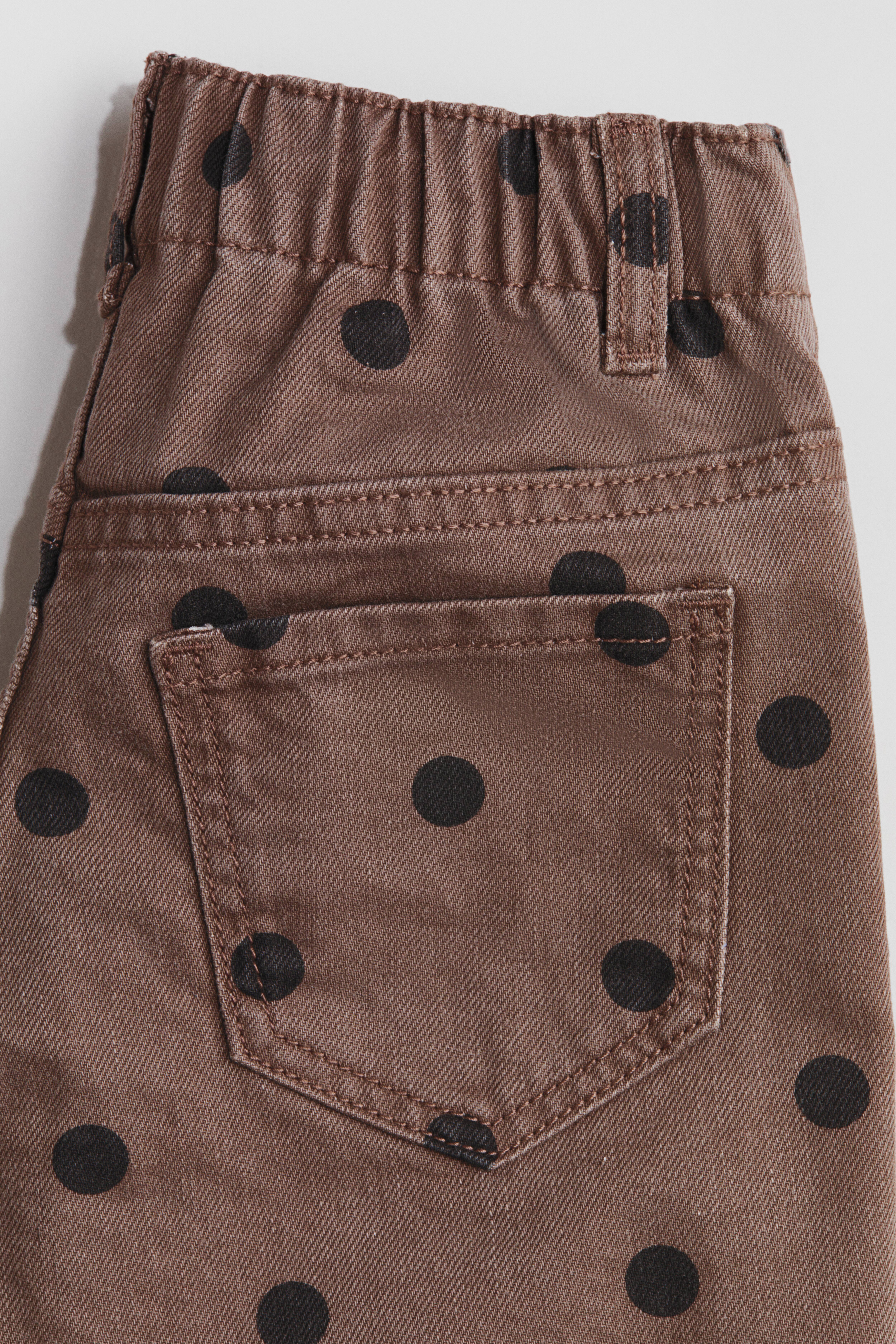 Cotton Twill Barrel-Leg Pants