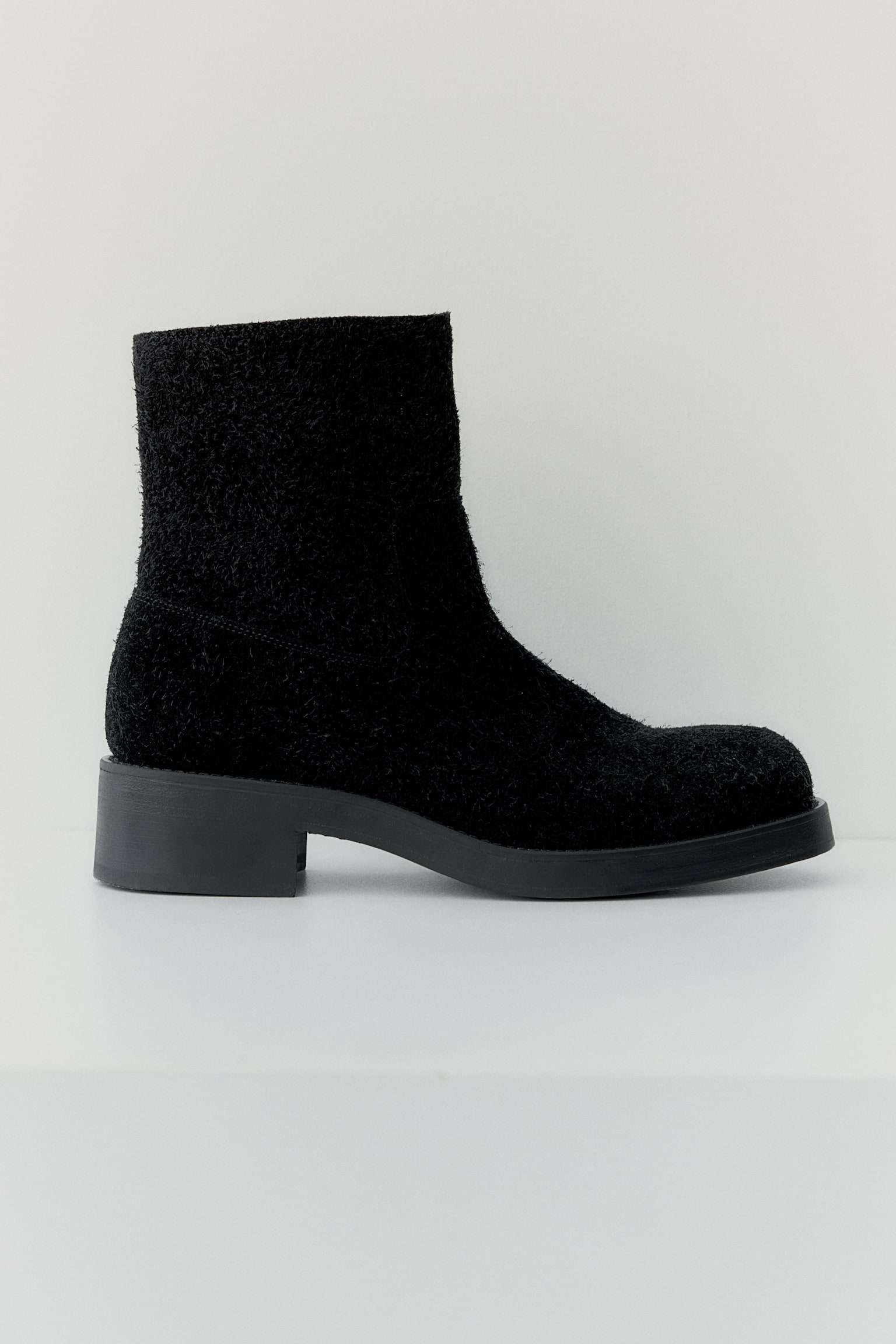 Brushed-suede boots - Black - 3