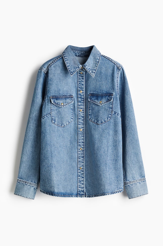Denim shirt - Light denim blue - 1
