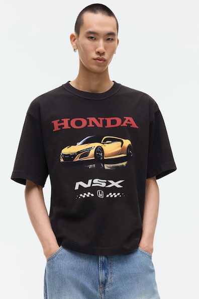 ルーズフィット プリントTシャツ
