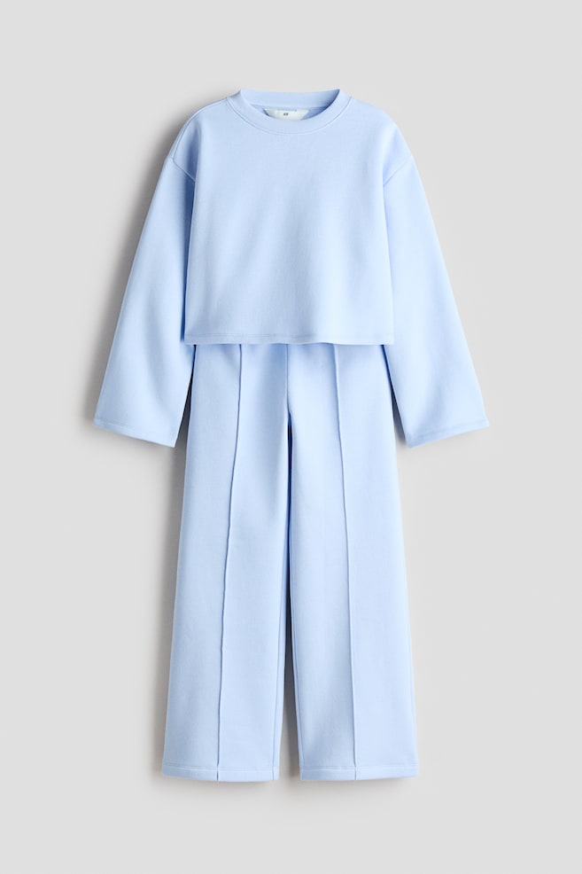 2-piece sweatshirt set - Light blue - 1