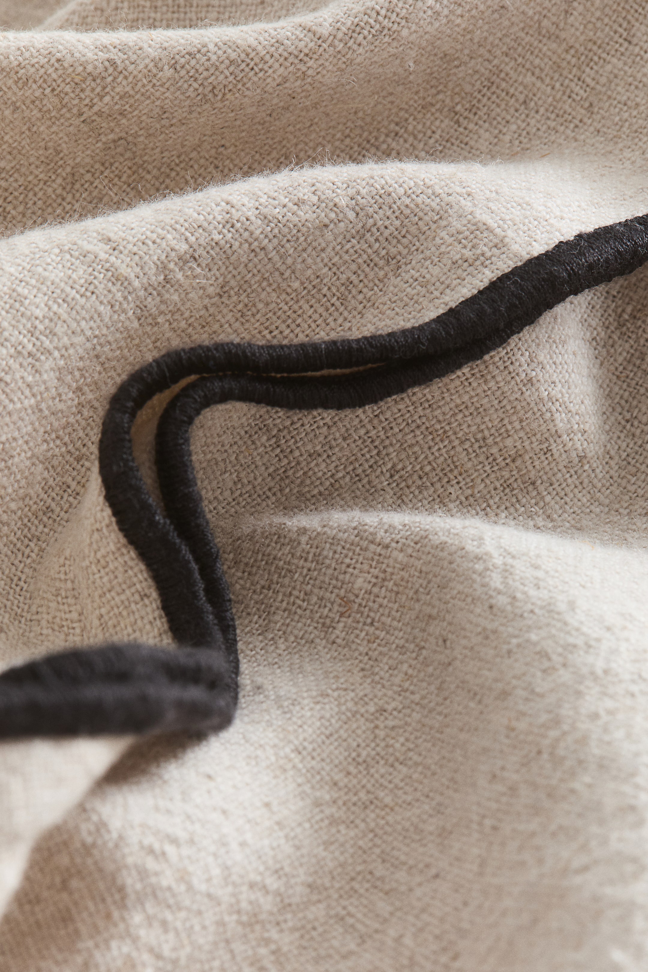 Housse de coussin en lin mélangé