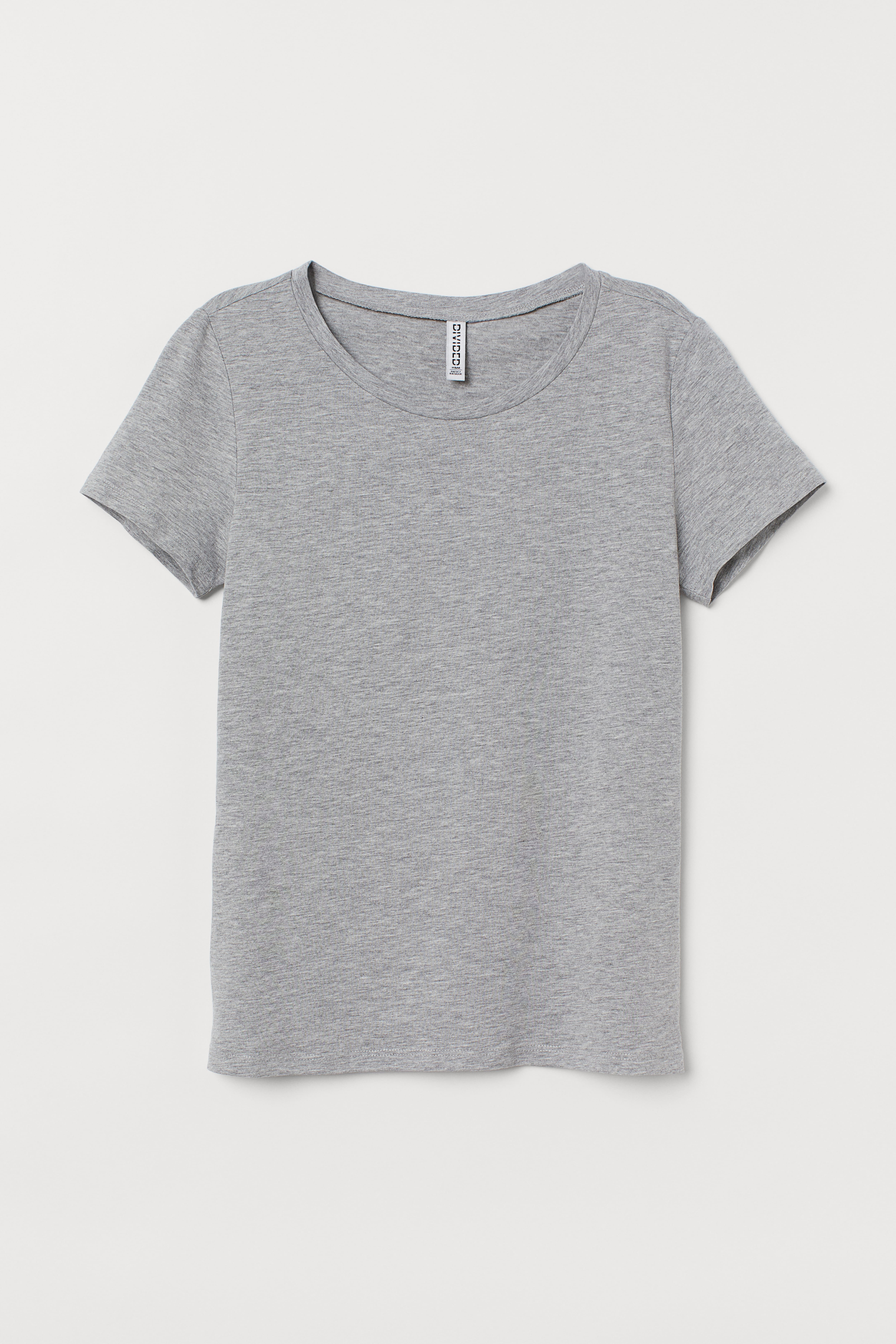 Cotton T shirt Gray melange Ladies H M CA