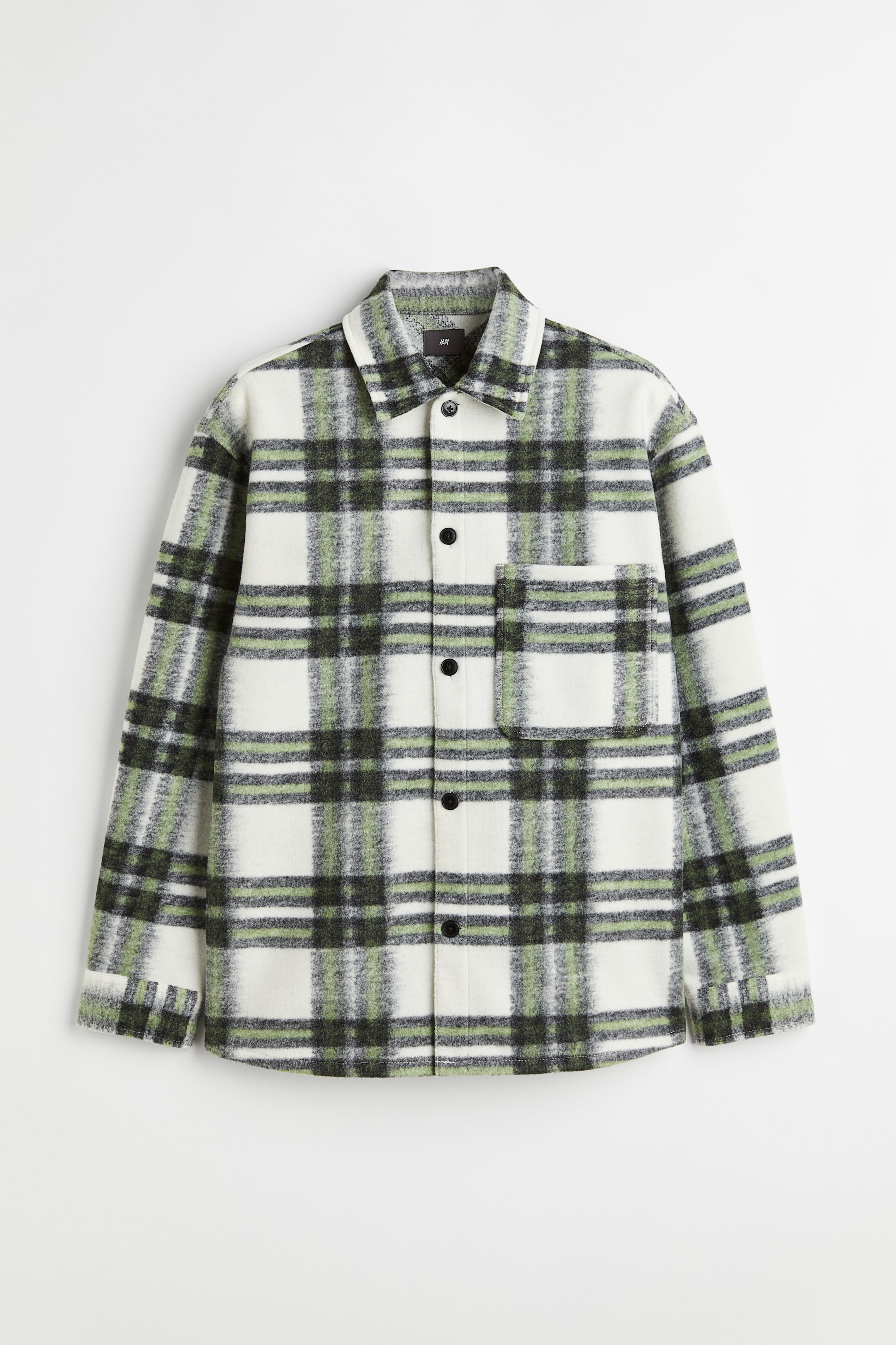 Flannel Jacket Mens Checked Overshirt Jacket Relaxed Fit Overshirt