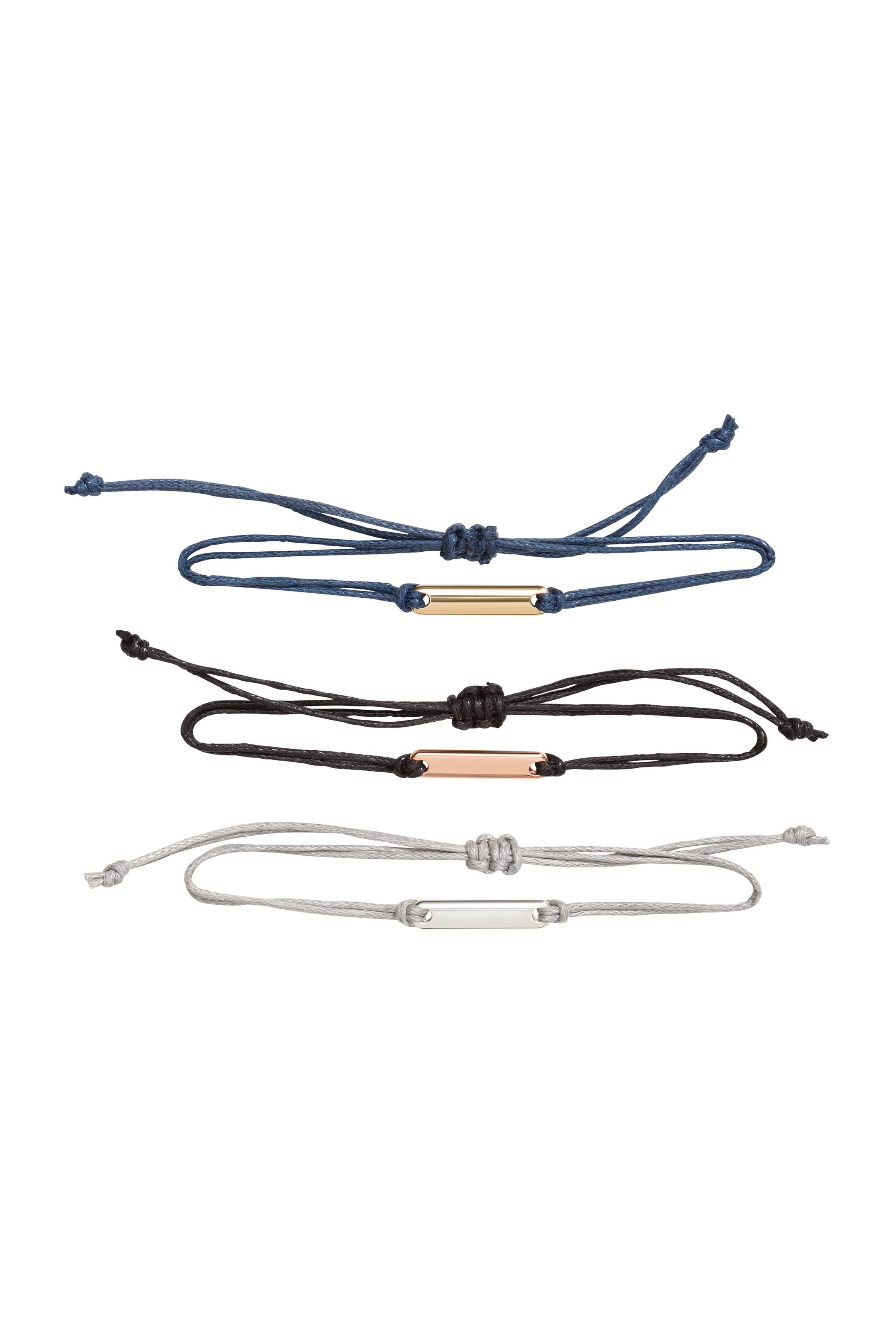 View larger image: 3-pack bracelets - Black/Blue/Grey - Men | H&M GB 1