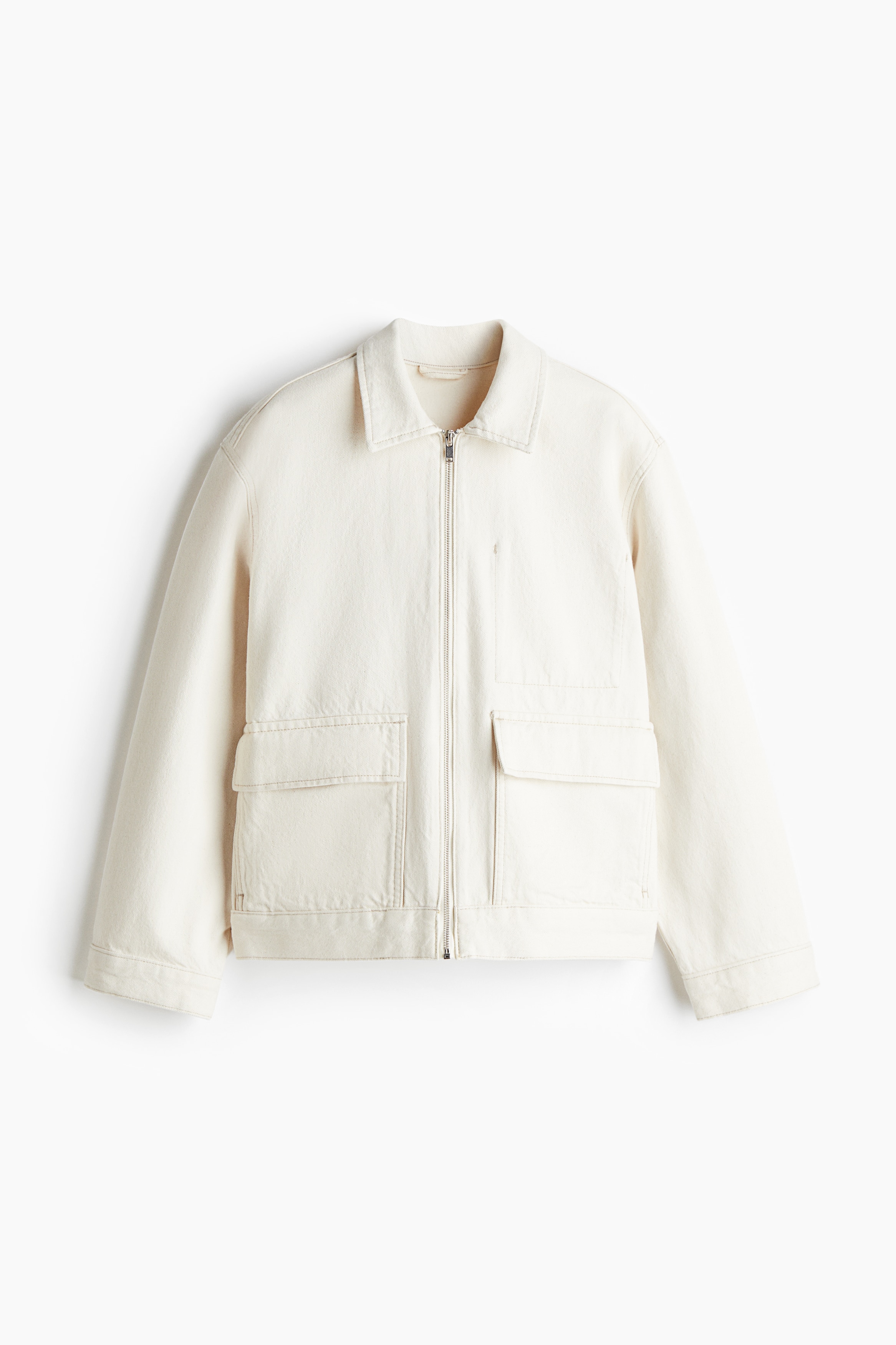 Cazadora en denim - Crema/Azul denim oscuro/Rayas/Azul denim oscuro/Azul denim claro