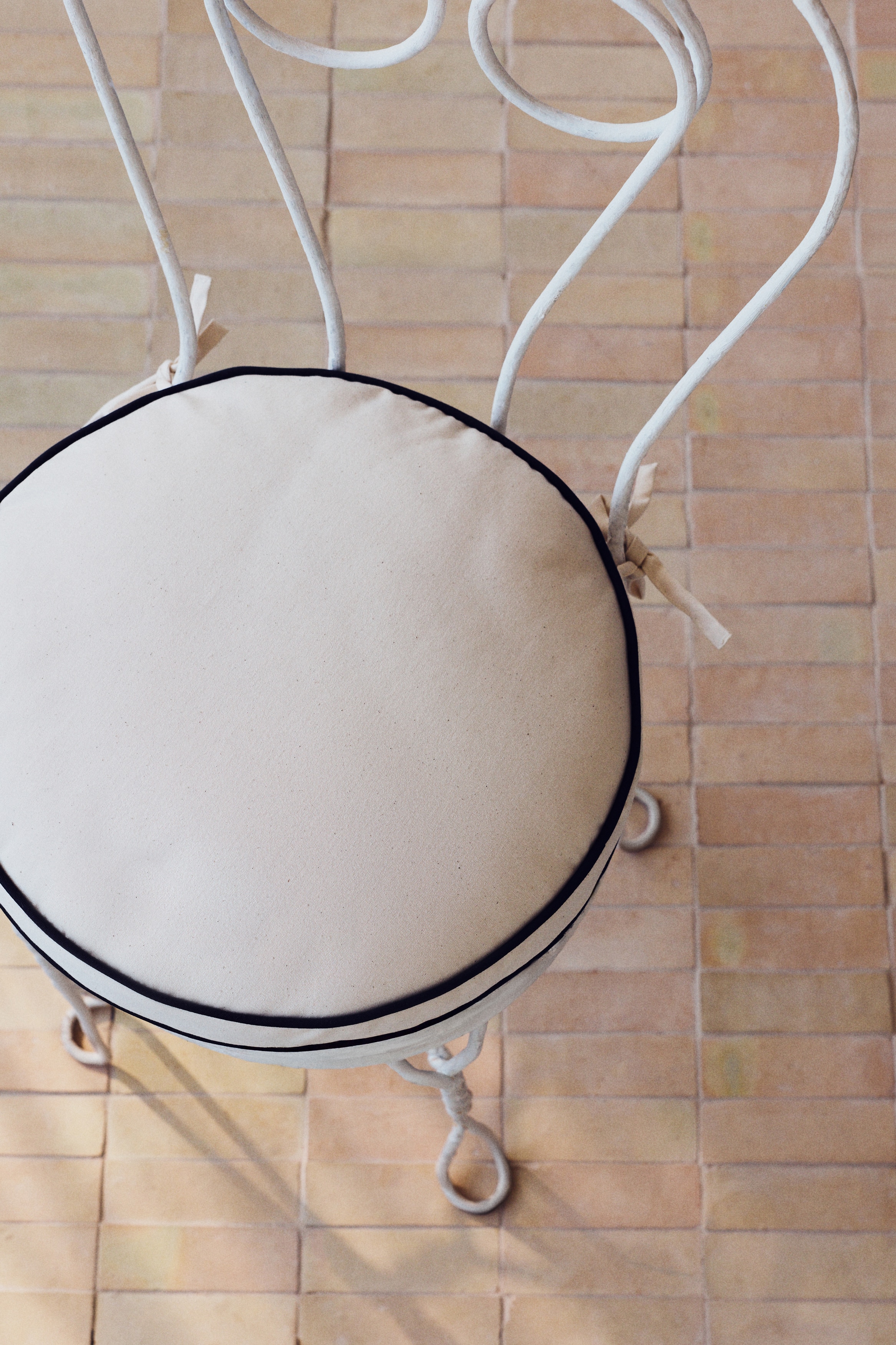 2-pack outdoor seat cushions - Cream/Dark green/Blue