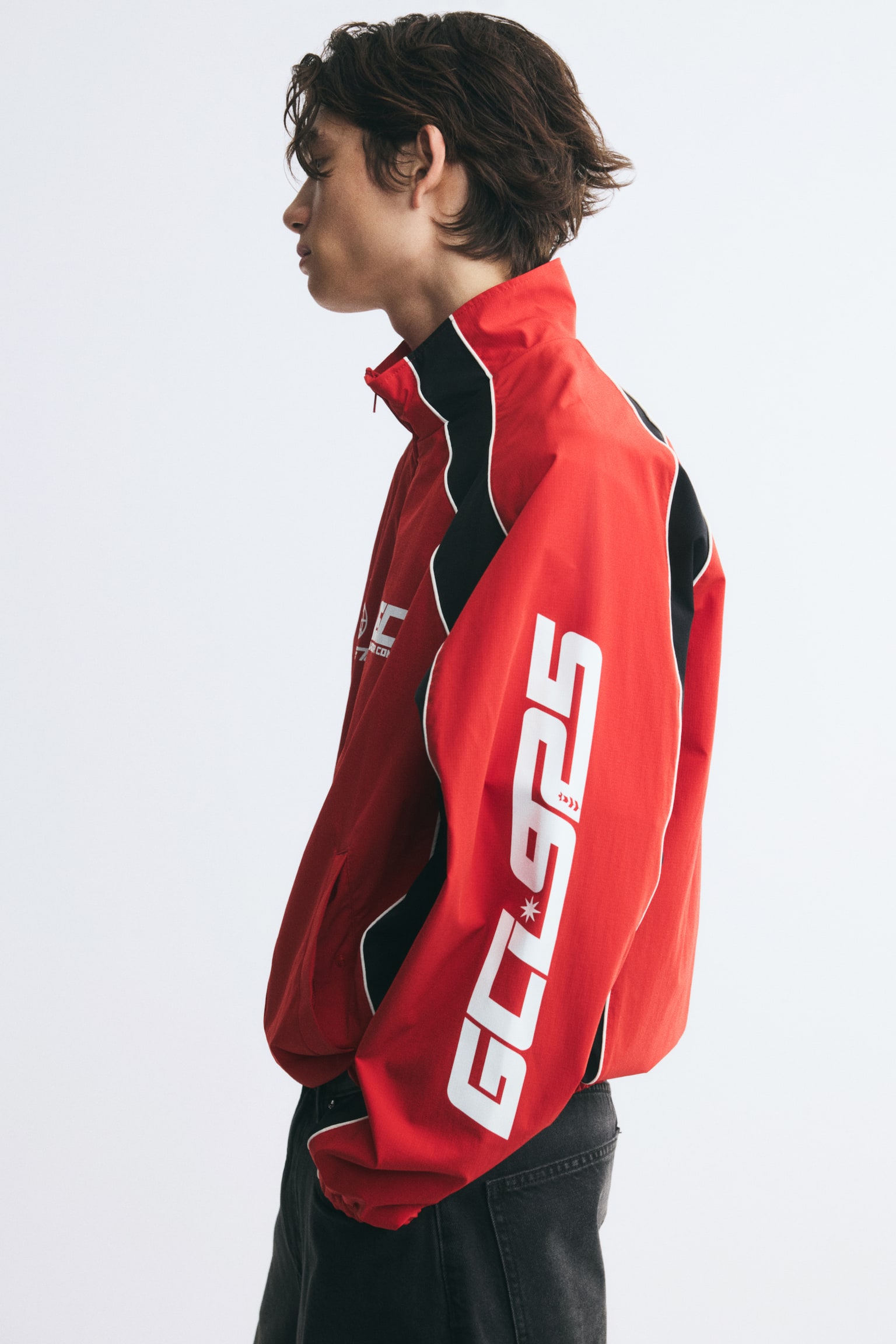 Мужская куртка H&M Track Jacket, цвет: Красный — фото 7