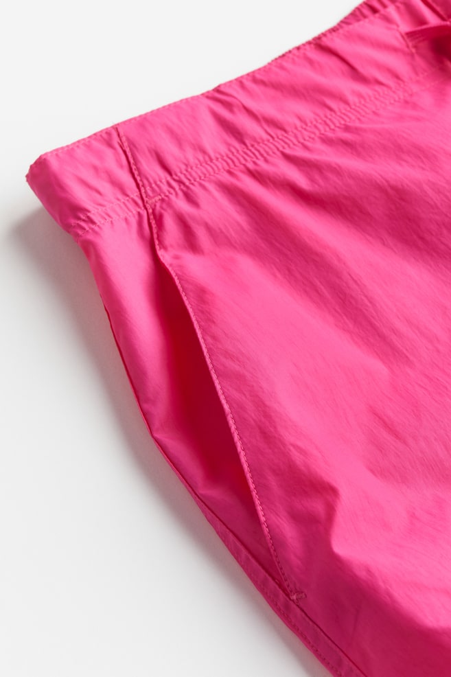 Pantaloni parachute in tessuto antivento - Rosa acceso/Nero - 3