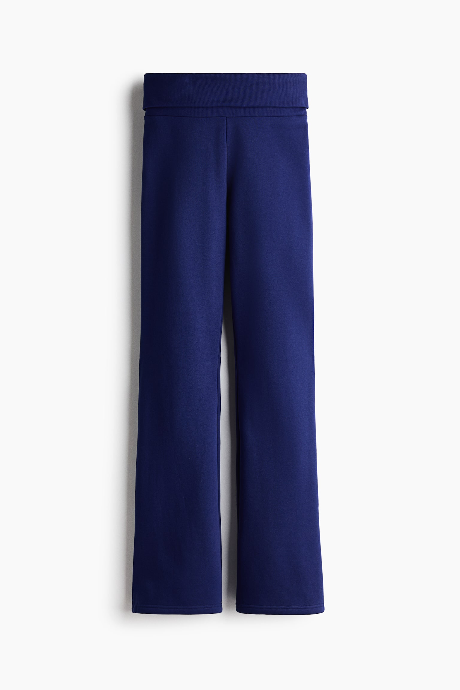 Flared foldover-waist trousers