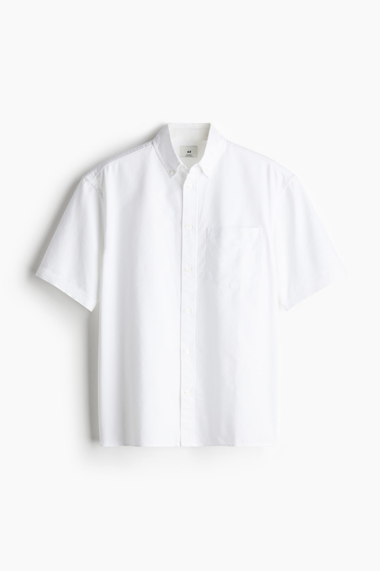 Loose Fit Short-sleeved Oxford shirt White Men H&M IN