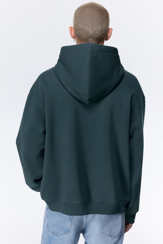 Loose Fit Hoodie-Dark teal - 4