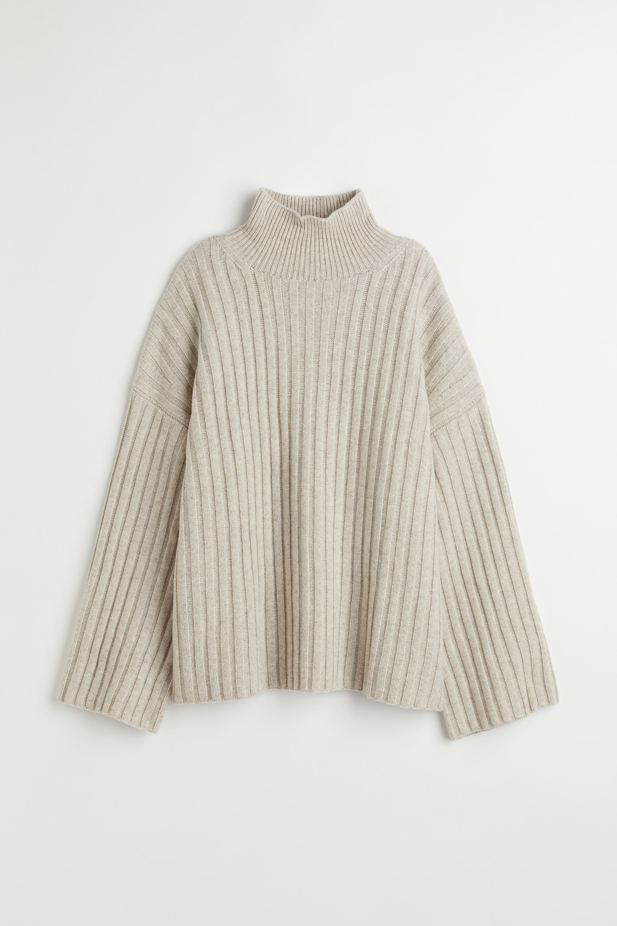 Rib-knit Wool Sweater - Light beige - Ladies | H&M CA