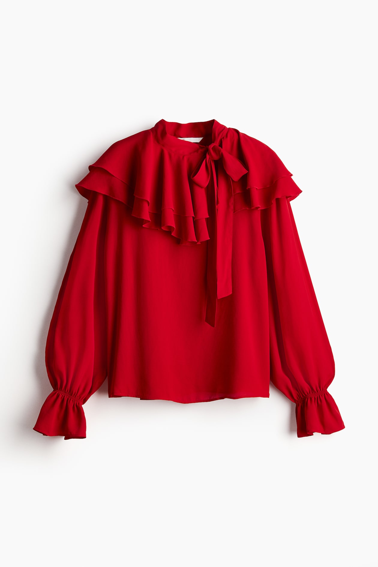 Blusa De Volantes Rojo MUJER H M ES blusa-de-volantes-rojo-mujer-h-m-es