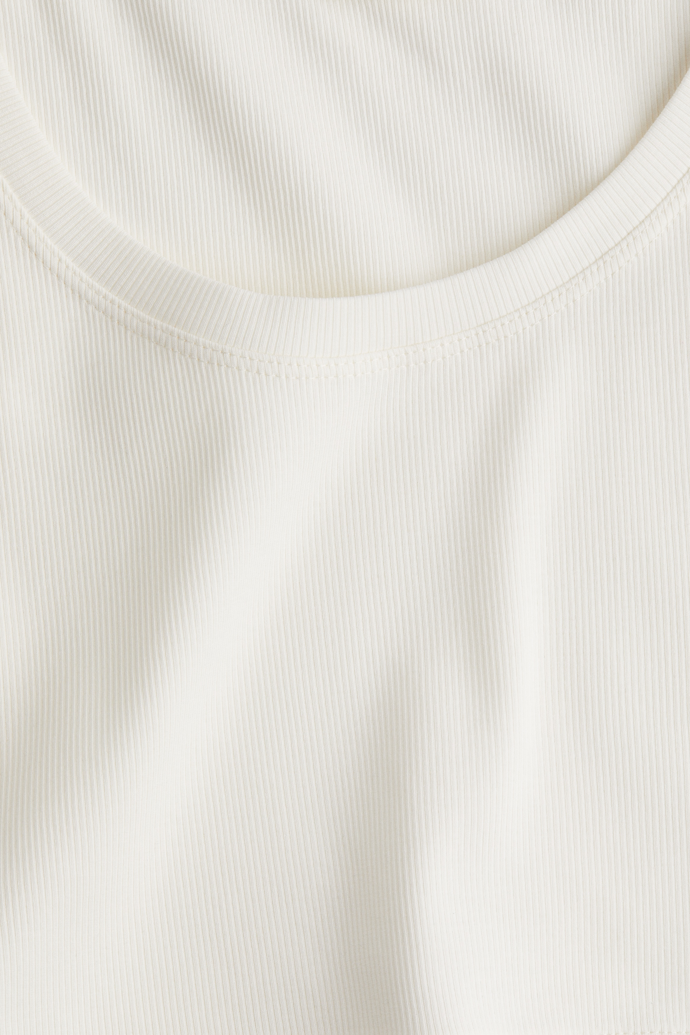 Cropped ribbed vest top