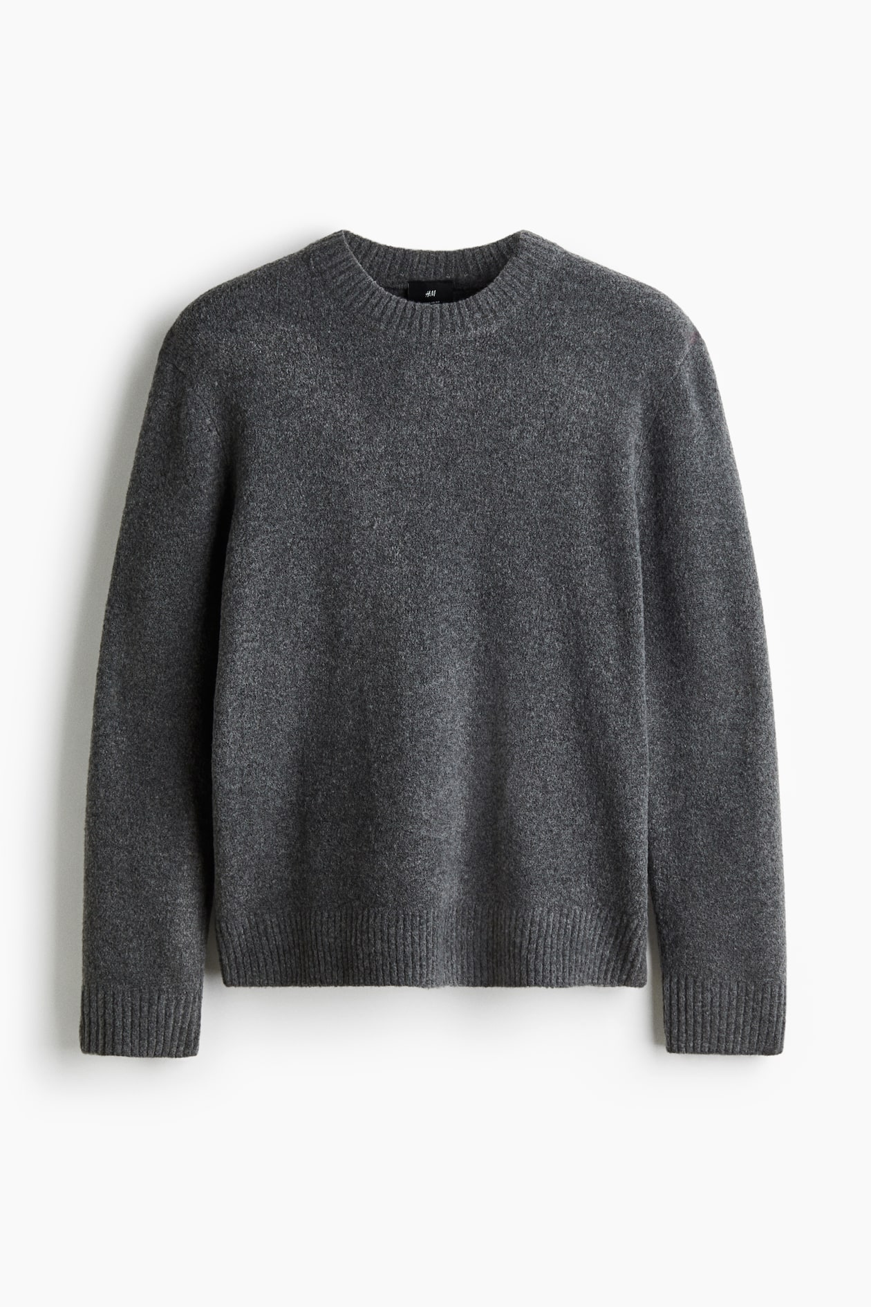 Pull Regular Fit à la finition brossée - Gris foncé - HOMME | H&M FR