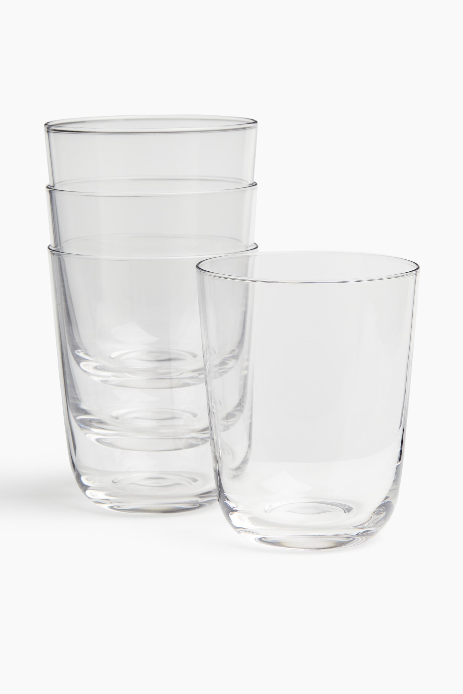 4-pack drinking glasses - Transparent/Grey - 1