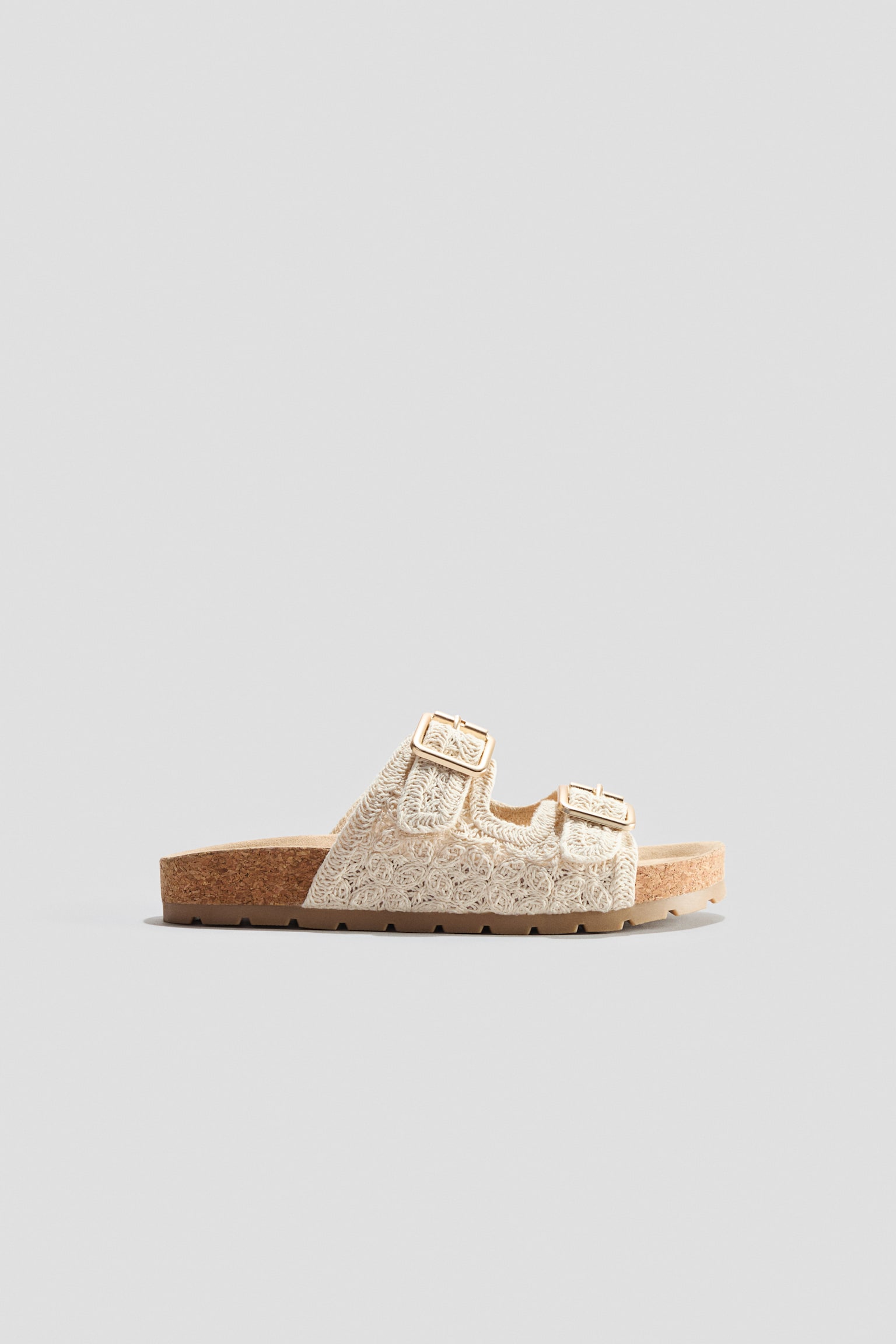 Two-strap sandals - Cream/Beige/Studs - 1