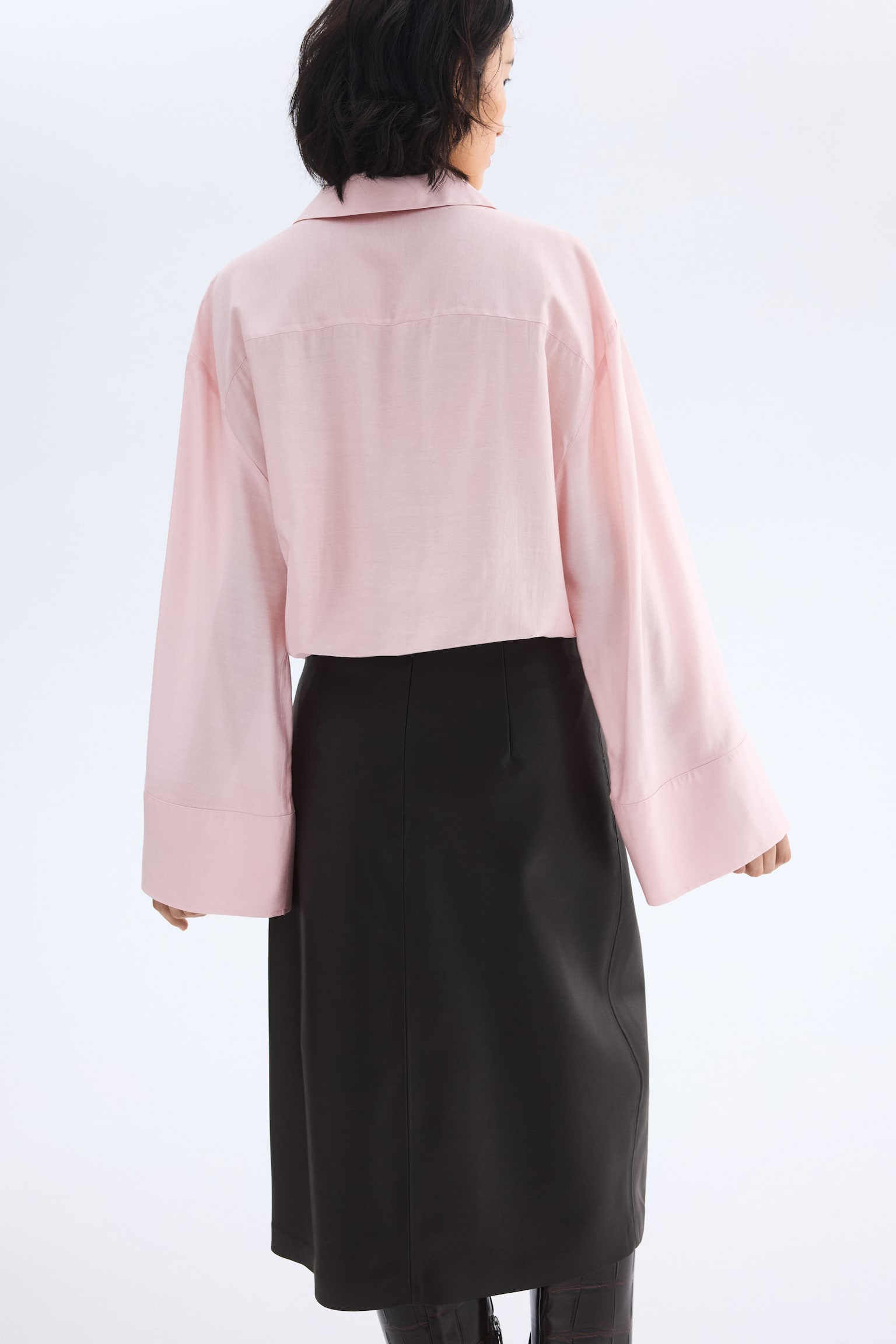 Chemise oversize - Rose clair/Bleu clair/rayé - 6