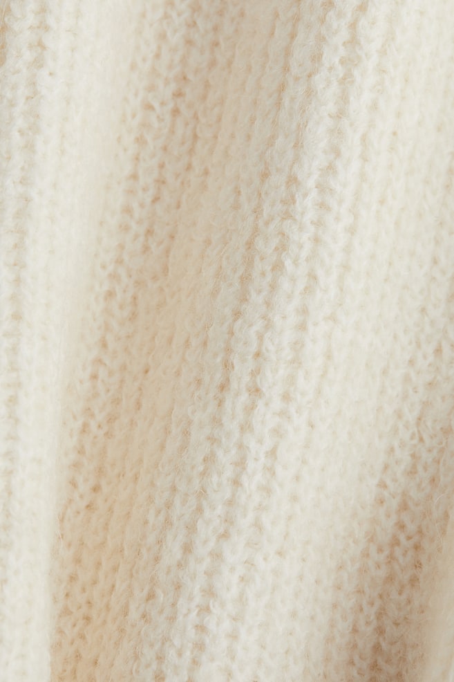 Rib-Knit Sweater-Cream - 4