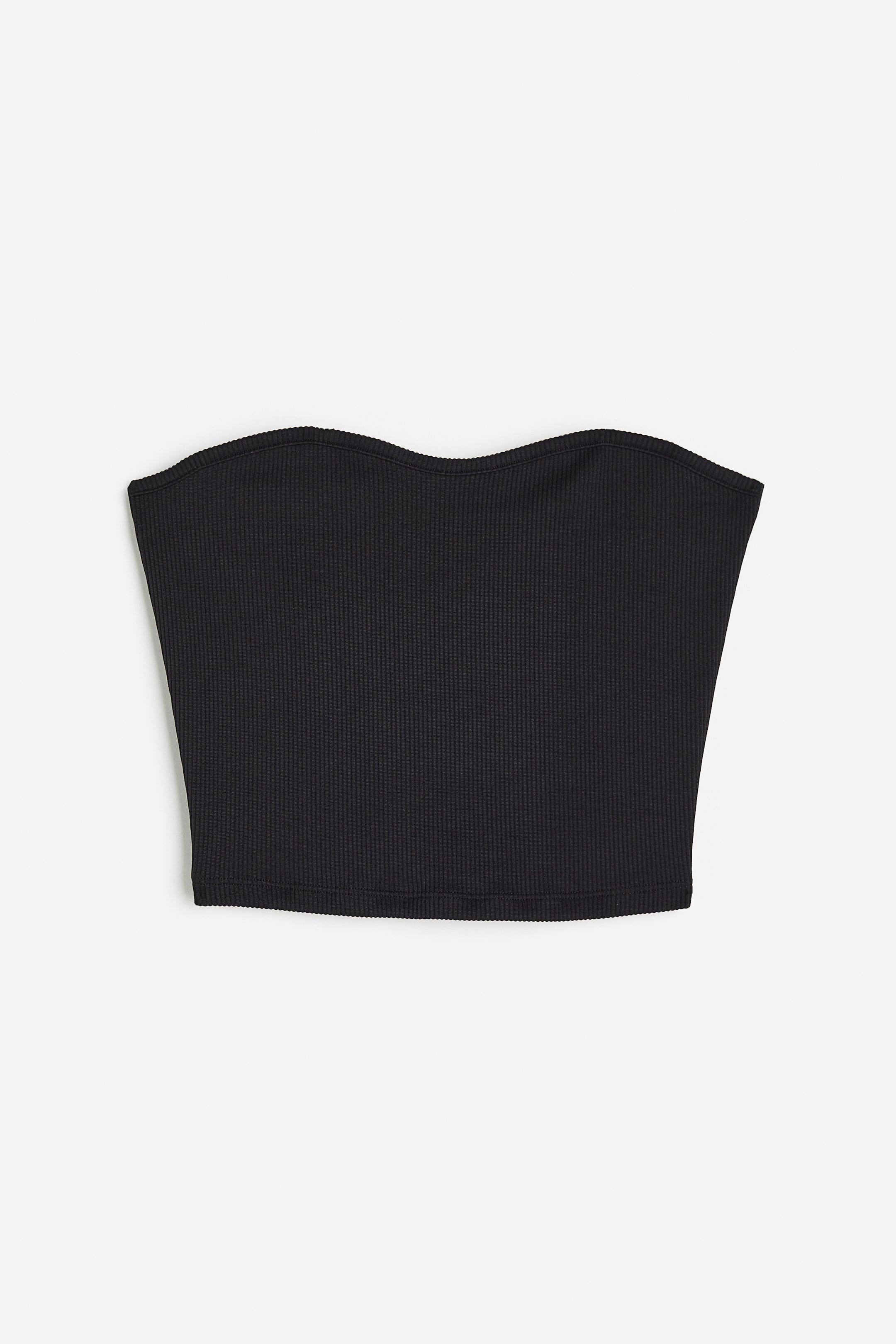 View larger image: Rib Bandeau Top - Black - Ladies | H&M AU 1