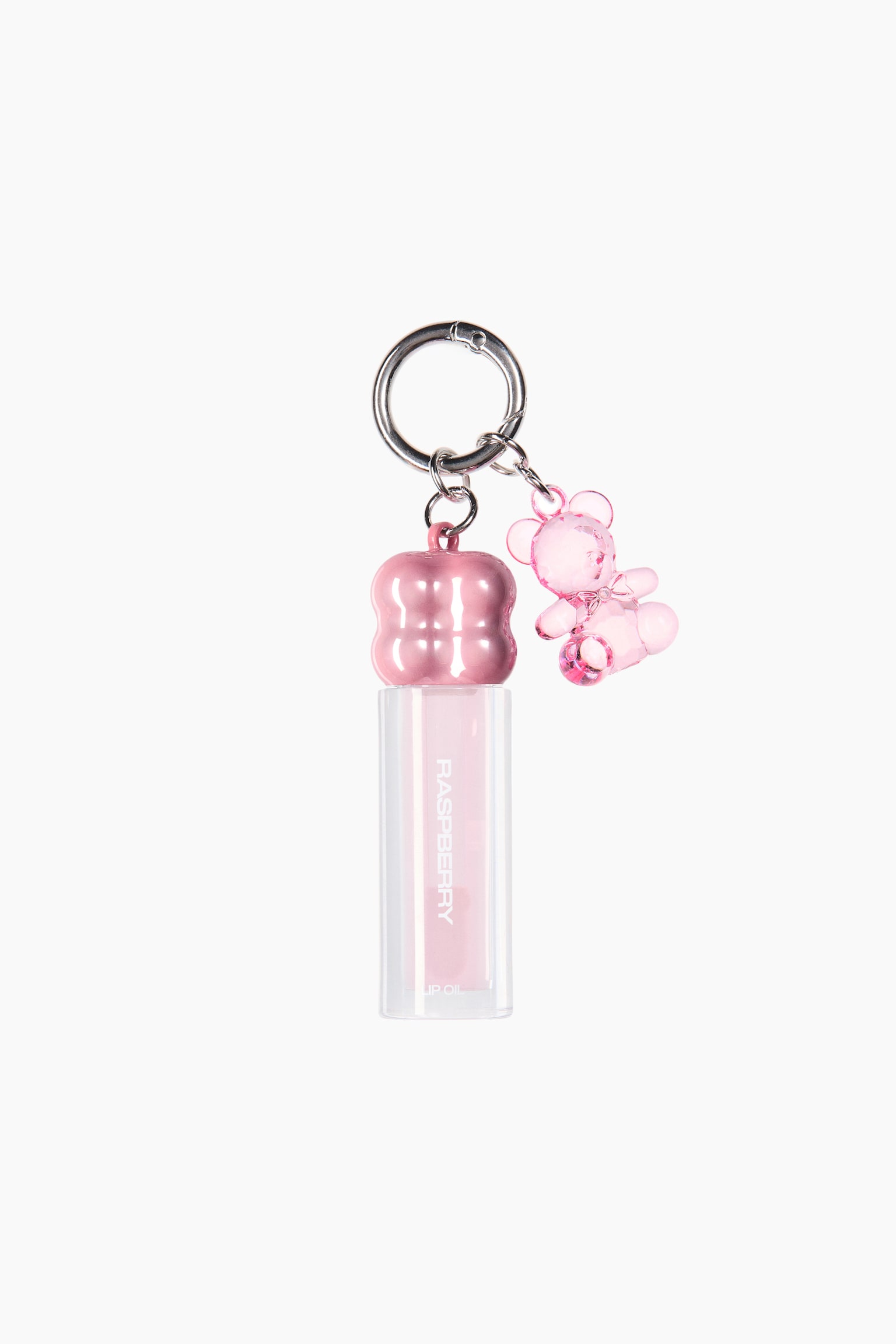 Женский брелок H&M Key Ring with Lip Oil, цвет: Розовый / Малиновый — фото 1
