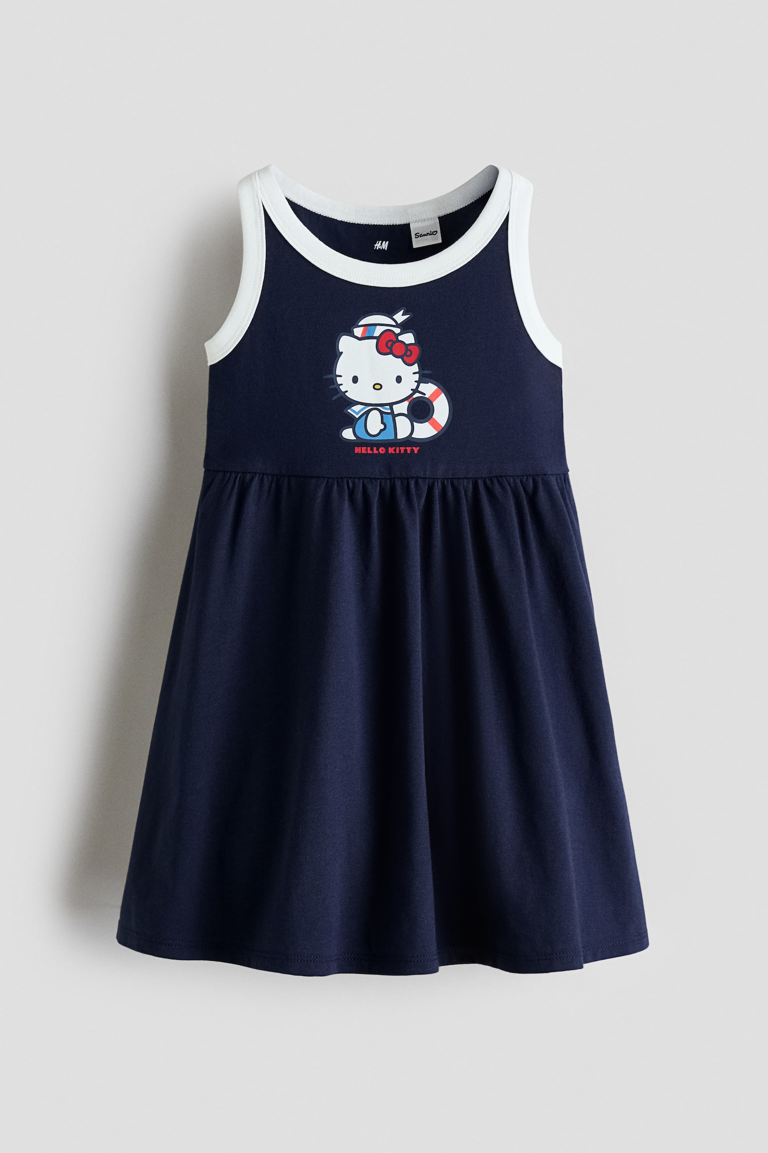 Printed Cotton Dress - Navy blue/Hello Kitty/Black/Kuromi/Light blue/Cinnamoroll/Cream/Hello Kitty - 1