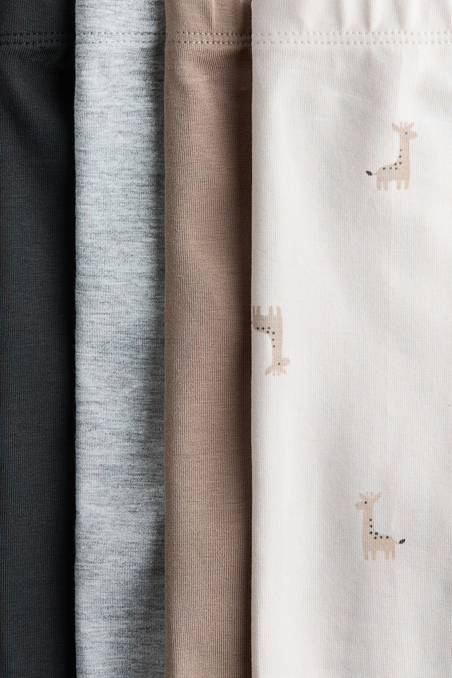 4-pack cotton jersey leggings - Beige/Giraffes/Green/Purple/Pink/Cherries/Pink/Light pink/Purple/Dark red/Light beige/Dark grey/Pink/Turquoise/Beige/Bunny/Red/Beige/Grey/Pink/Hearts/Pink/Floral/Light green/Floral - 2