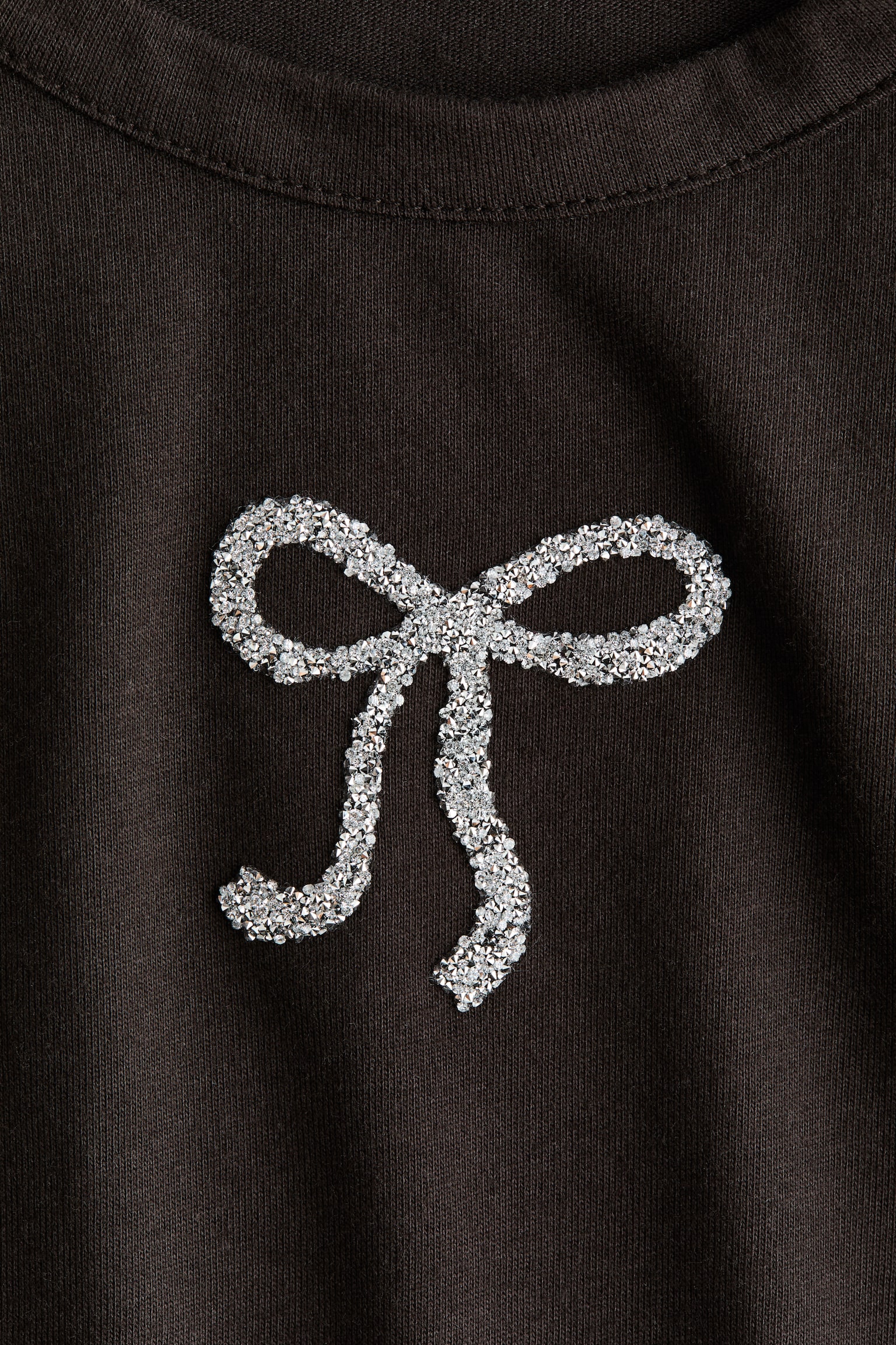 Motif-detail cotton top - Black/Bow/Dark red/Cherries/Light peach pink/Cherries - 2