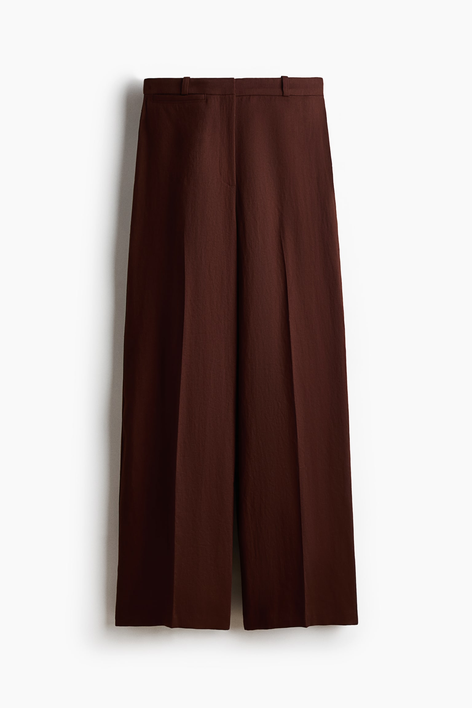 Wide tailored trousers - Dark rust brown/Black/Light beige/Dark blue