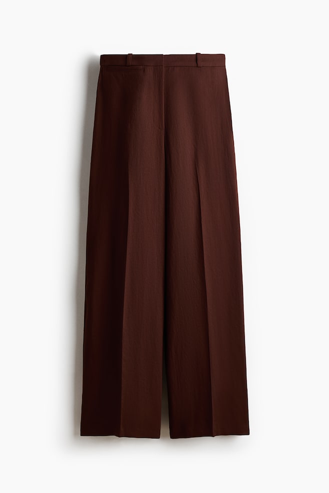 Pantalón sastre amplio - Marrón teja oscuro/Azul oscuro - 1