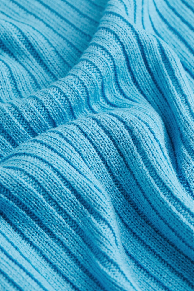 Rib-knit jumper - Blue/Black/Light grey - 7