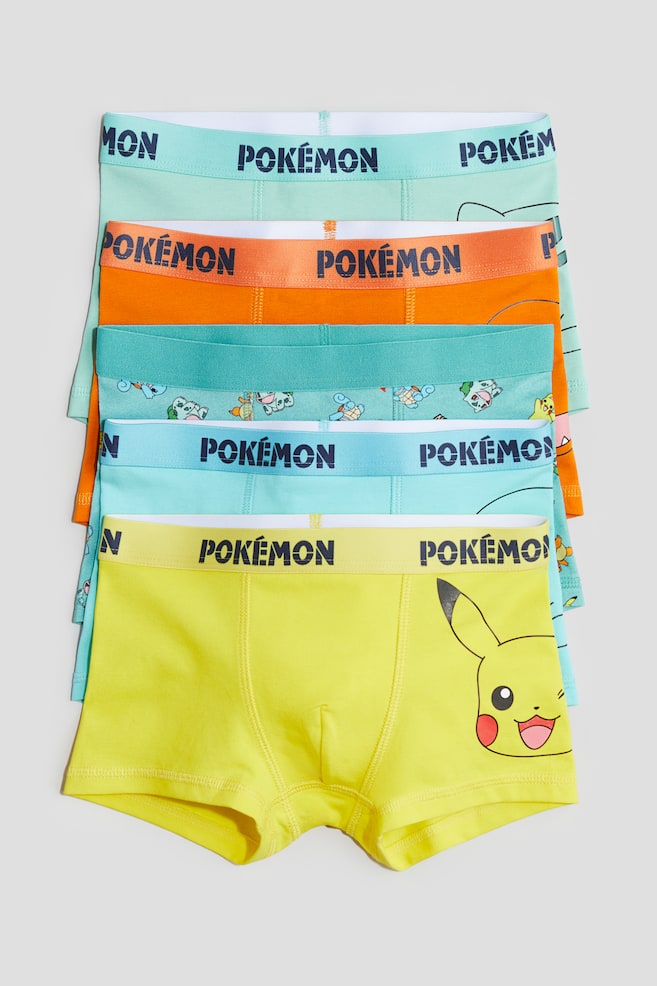 5-pack Boxer Briefs - Turquoise/Pokémon/Light gray/Minions/Light blue/Hot Wheels/Light gray melange/red/Marvel/Gray melange/Marvel Comics/Blue/Sonic the Hedgehog/Light green/PAW Patrol/Purple/Pokémon/Black/Sonic the Hedgehog - 1