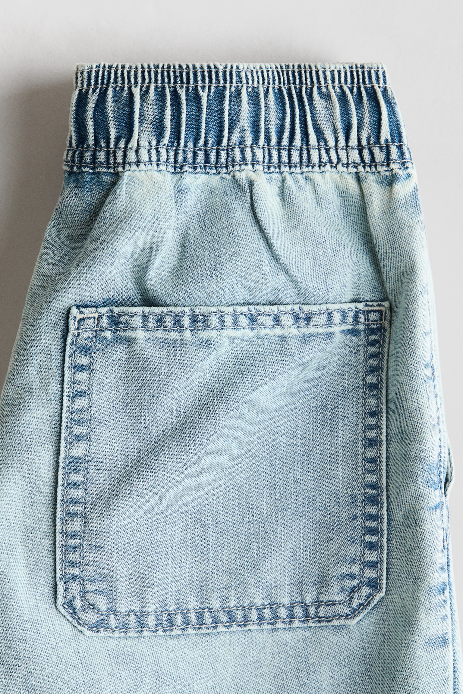 Straight-Cut Denim Joggers - Light denim blue/Denim blue - 2